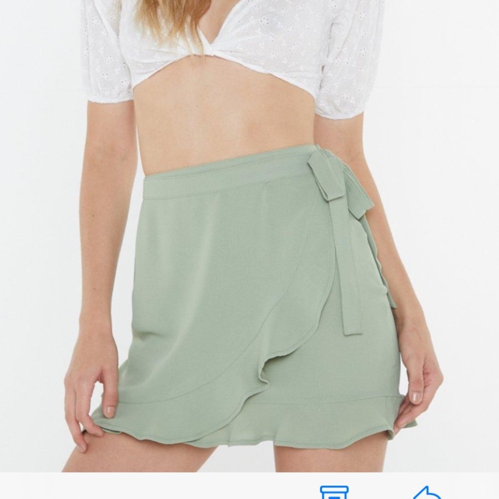 Nasty gal NWT green wrap skirt
